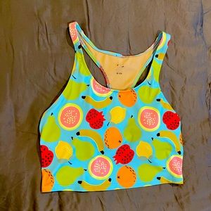 Kortni Jean racer back fruit salad medium swim top